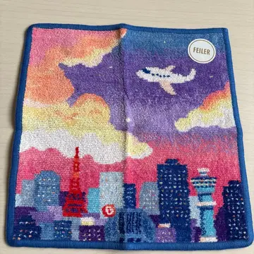 FEILER 페이러 이세탄 하네다 손수건 선셋 블루