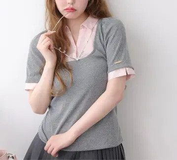 셔츠 도킹 레이어드 상의