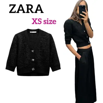 ZARA 자라 텍스처 니트 가디건 XS