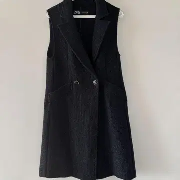 ZARA 트위드 롱베스트