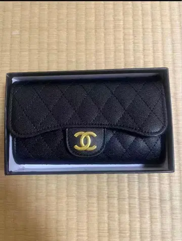 블랙 가죽 장지갑