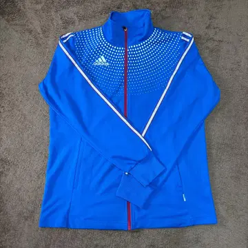 adidas 파랑 트랙 자켓.팬츠 저리 도트 패턴 OT