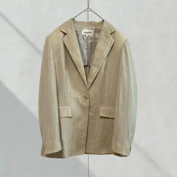 2405 [데페체] 자켓 수트 실크 혼방 얇은 소재 베이지 S