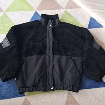 adidas 블랙 플리스 자켓 S