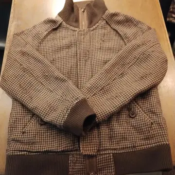 빈티지!! 레어 안감이 몽치치 패턴 집업 블루종