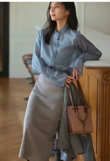 쿠미쿄쿠 Oggi 콜라보 라메 니트 스커트