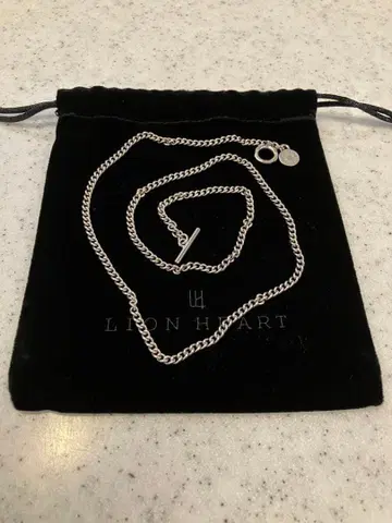 LION HEART 실버 925 목걸이 50cm T자 바