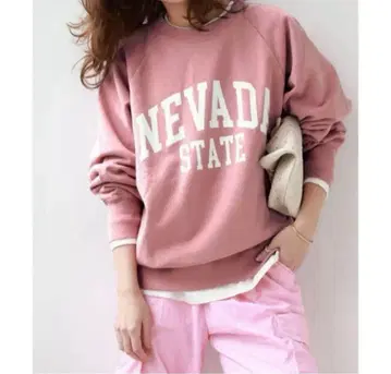 JOURNALSTANDARD relume 로고 맨투맨 핑크