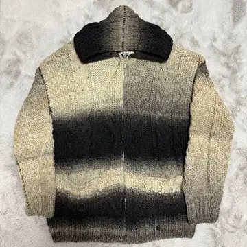 니트 후드티 보더 집업 그런지 아메카지 vintage