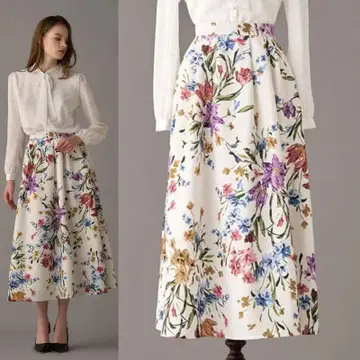 EmiriaWiz 에밀리아 위즈 플뢰르 스케치 스커트 플라워 무늬