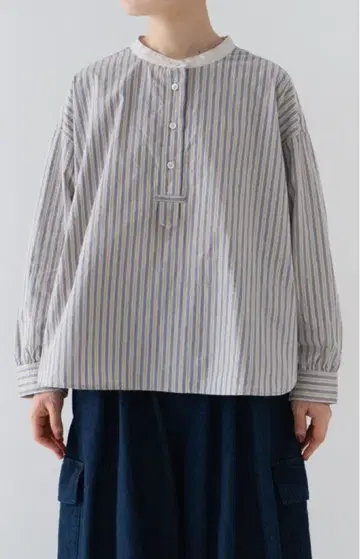 nestrobe 네스트로브 코튼 스트라이프 풀온 셔츠