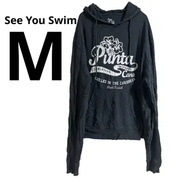 한정 수량 See You Swim [ M ] 블랙 후드티