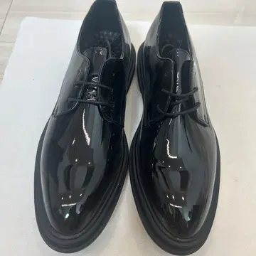 블랙 레이스업 드레스 슈즈