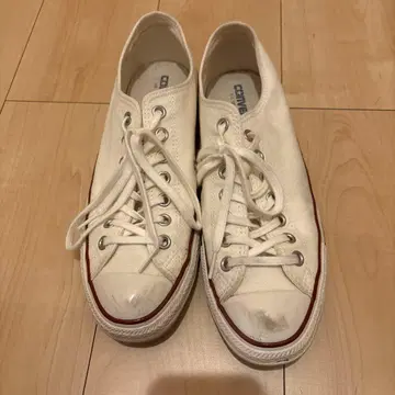 Converse 화이트 로우컷 스니커즈 27.5