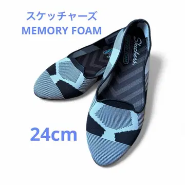 새상품급 스케쳐스 SKECHERS 니트 펌프스 24cm 슬립온