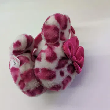 디즈니 리조트 미니 핑크 레오파드 무늬 귀도리