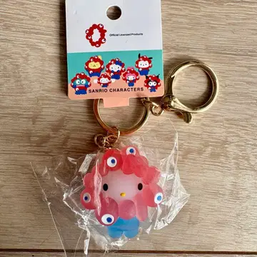 미야쿠미야쿠  입체 마스코트 클리어 컬러 키링 키티