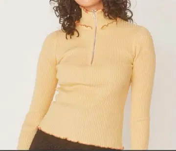 SeaRoomlynn 시루무린 멜로우 니트 상의 오렌지