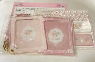 페어 포토 카드 아크릴 프레임 앤티크 플라워 핑크 FUKUYA