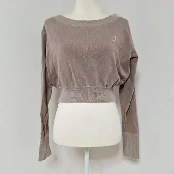 주에미/Juemi 피그먼트 오프숄더 맨투맨 [ F ] 브라운