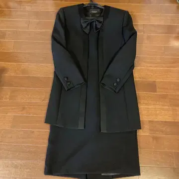 롱 자켓과 리본 포함 포멀 원피스 7호 사이즈