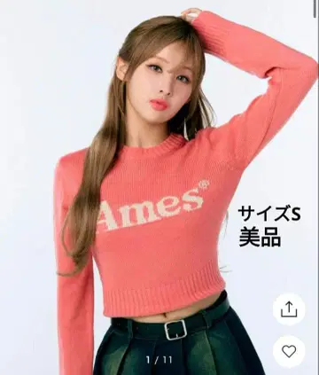 Ames Worldwide 로고 핑크 니트 S 사이즈 새상품급