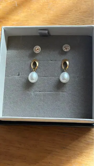 TSUTSUMI K10YG 담수 펄 귀걸이