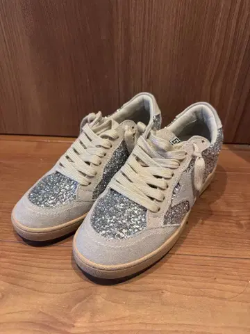 글리터 스니커즈 실버 36