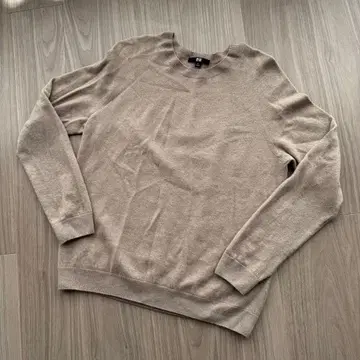 유니클로 베이지 캐시미어 스웨터 XL