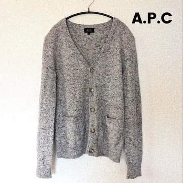 A.P.C 아페쎄 V넥 네프 소재 가디건 울 캐시미어 혼방