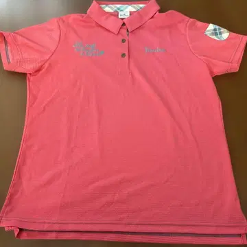 paradiso 골프웨어 짙은 살몬 핑크 피케 셔츠