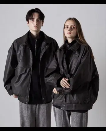 Vintage Design Blouson/빈티지 디자인 인조 가죽 블루종