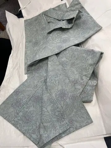 꽃무늬 그린 컬러 코몬 기모노