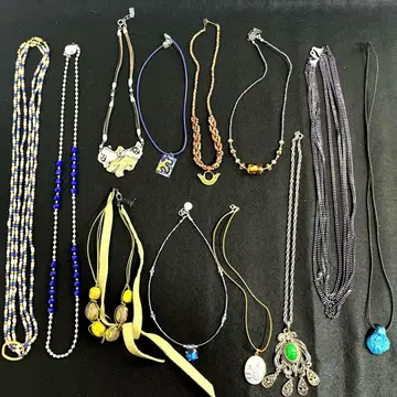 [ F ] 액세서리 에스닉 빈티지 12점 모음 목걸이