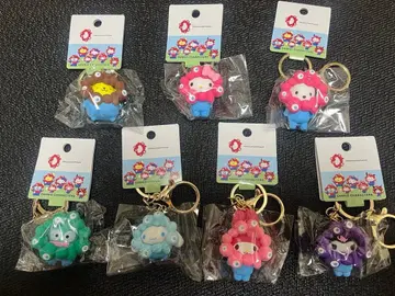 산리오 미야쿠미야쿠 파스텔 키링 7개 세트 컴프