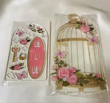 FUKUYA 로맨틱 케이지 아크릴 프레임 핑크