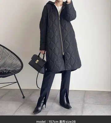 엠마 테일러 3way 퀼팅 후드 코트