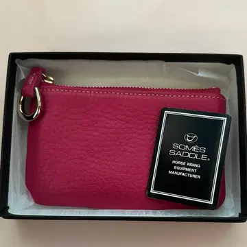미사용 새상품 소메스 안장 피콜로 슬림 파우치 핑크