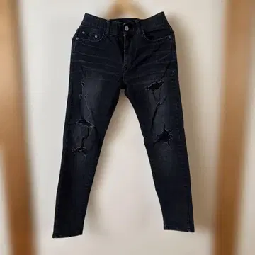 데미지 가공 데님 팬츠