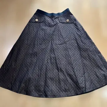 퀼팅 플레어 스커트 36