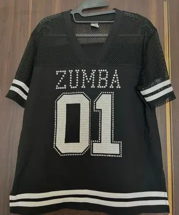 ZUMBA V넥T셔츠 블랙 M사이즈