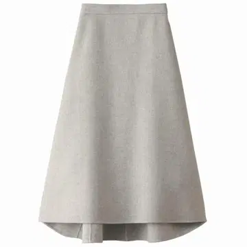 새상품급 ebure 지론라무 멜톤 플레어 스커트 그레이 2022FW