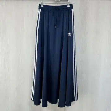 adidas 네이비 스트라이프 롱 스커트