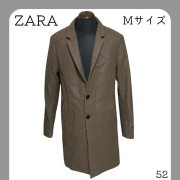 ZARA 자라 체스터 코트 양모 브라운 심플 출퇴근 오피스
