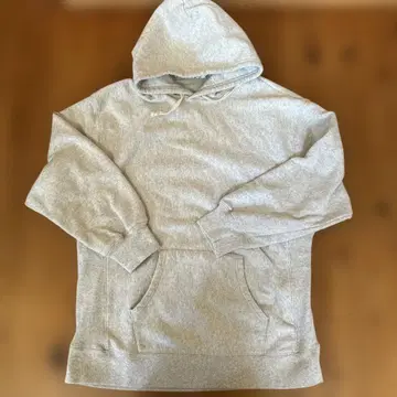 헤비 웨이트 그레이 후드 부착 후드티 L