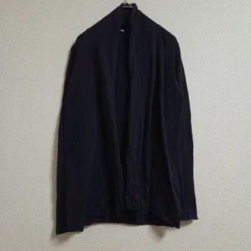 다크 블루 가디건 M 면 심플 긴팔 얇은 소재
