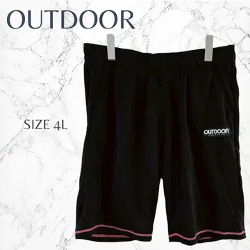 아웃도어 빅 사이즈 스포티 허리밴딩 헬스장 하프 팬츠 4L