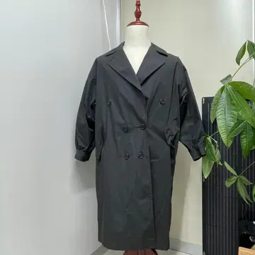 준 아시다 더블 브레스트 라이트 코트 블랙 B28