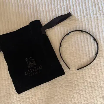 ALEXANDRE DE PARIS 블랙 헤어밴드