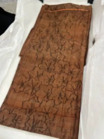 단풍 꽃무늬 브라운 코몬 기모노